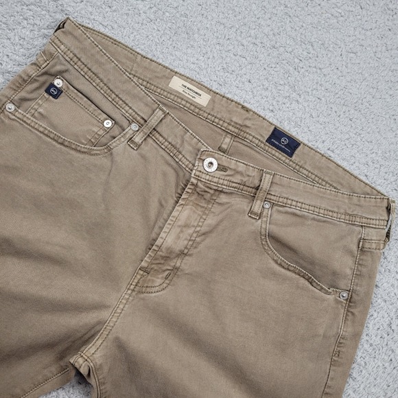 AG Adriano Goldschmied The Matchbox Slim Straight Khaki Pants Mens Size 36 - Picture 1 of 12